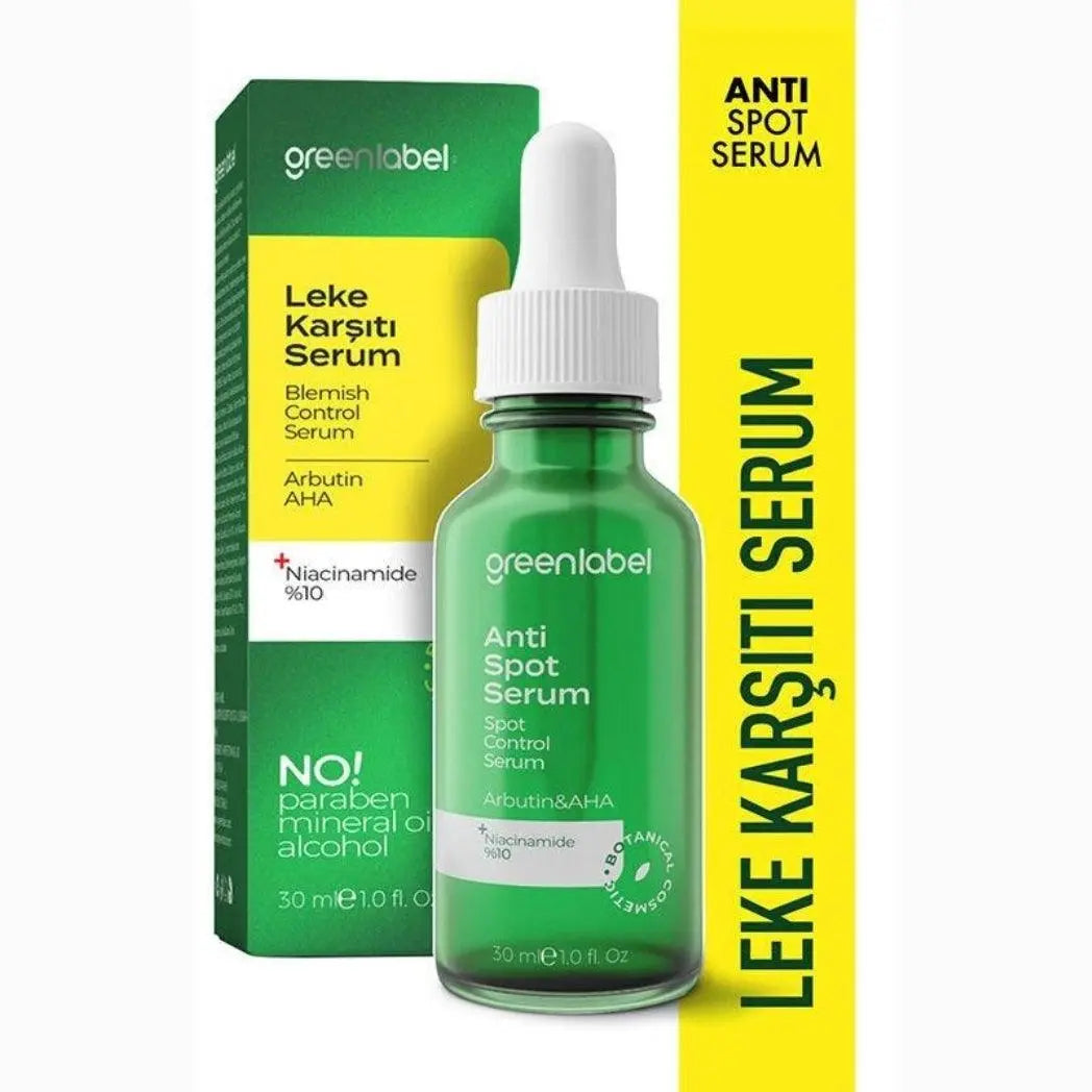 Greenlabel Leke Karşıtı Ve Cilt Tonu Eşitleyici Arbutin, Aha Ve Niacinamide Anti Spot Serum 30 ML - TazeAktar