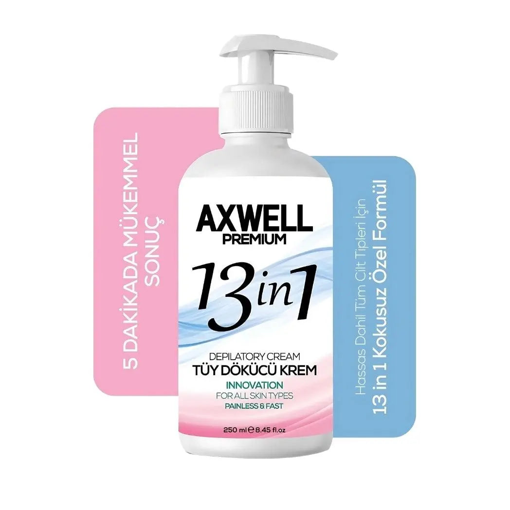 Axwell Premium Unisex Tüy Dökücü Krem Vücut Bacak Bölgesi Tüm Cilt Tipleri İçin 250 ml - TazeAktar