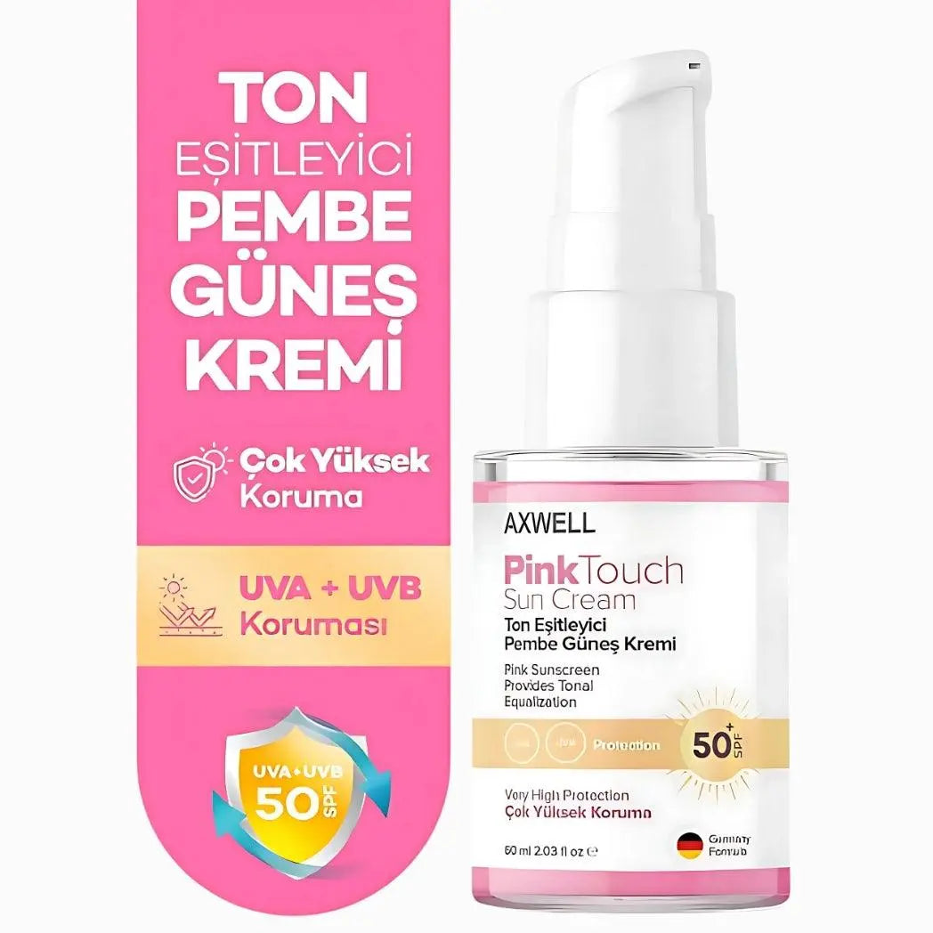 Axwell Spf 50+ Pink Touch Ton Eşitleyici Pembe Yüz Güneş Kremi 60 Ml - TazeAktar